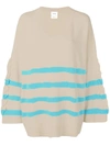 BARRIE STRIPED SWEATER,253E0F34-99FC-77B6-E5C4-9A7E98B63336