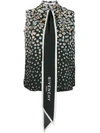 Givenchy Black Women's Floral Oversized Tie Shirt In Black