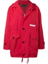 Julien David Coach Jacket In Red