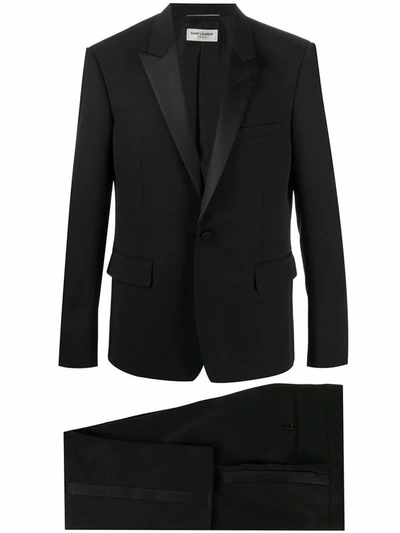 Saint Laurent Saint L Au Rent Men's  Black Wool Suit