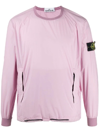 Stone Island Pocket Detail Sweatshirt In Pink