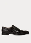 Polo Ralph Lauren Darby Crocodile Shoe In Black