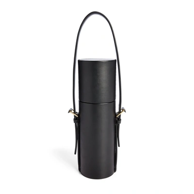 Ralph Lauren Wyatt Single Wine Tote In Black And White