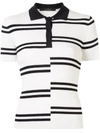 ROKH CONTRAST STRIPED POLO T-SHIRT