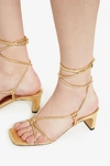 ANINE BING GRAHAM SANDALS IN GOLD,A-14-4104-920-40