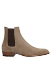 Saint Laurent Ankle Boots In Beige