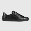 Gucci Ace Gg Embossed Sneakers In Black