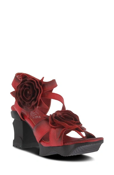 L'artiste Shelly Sandal In Red Leather