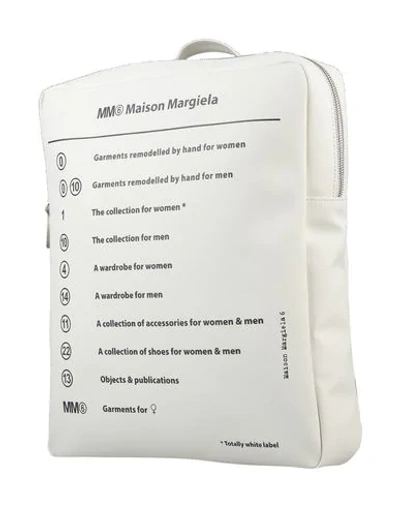 Mm6 Maison Margiela Backpacks & Fanny Packs In Ivory