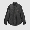 GUCCI LEATHER SHIRT WITH GUCCI LOGO