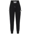 ADAM SELMAN SPORT HIGH-RISE COTTON-BLEND SWEATPANTS,P00481737