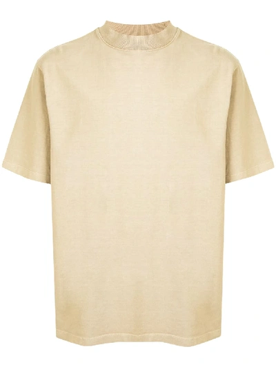 Lemaire Oversized Cotton T-shirt In Brown
