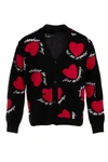 AMIRI AMIRI HEART INTARSIA CARDIGAN