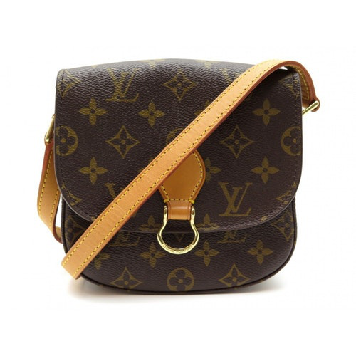 Pre-Owned Louis Vuitton Saint Cloud Vintage Brown Cloth Handbag | ModeSens