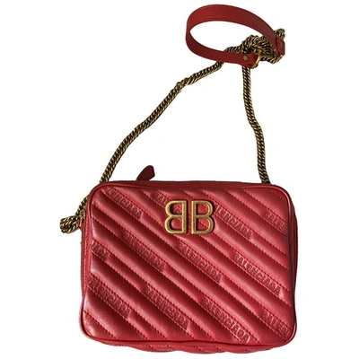 Pre-owned Balenciaga Bb Reporter Red Leather Handbag