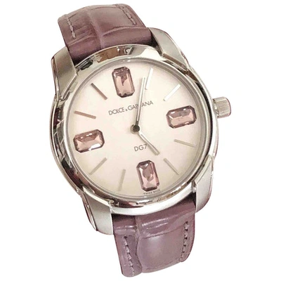 Pre-owned Dolce & Gabbana Pink Steel Watch