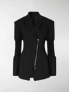 BURBERRY KNITTED PANELS SINGLE-BREASTED BLAZER,15229991