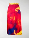 Thebe Magugu Pleated Midi Skirt In Red