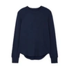 Splits59 Warm Up Curved Hem Sweatshirt In Indigo