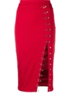 Murmur Ivy High-waisted Skirt In Red