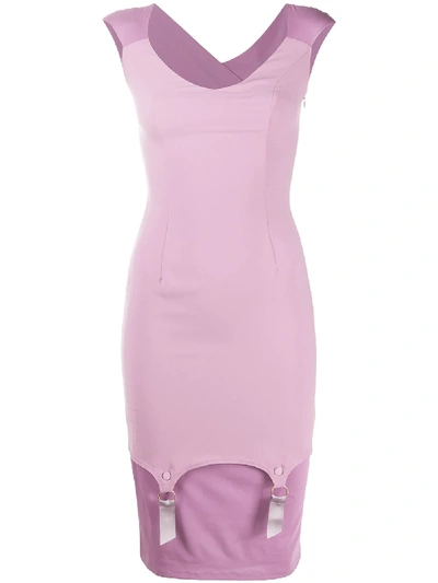 Murmur Profane Layered Cocktail Dress In Purple