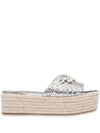 MIU MIU CRYSTAL-EMBELLISHED PLATFORM SANDALS