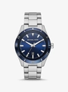 MICHAEL KORS OVERSIZED LAYTON SILVER-TONE WATCH