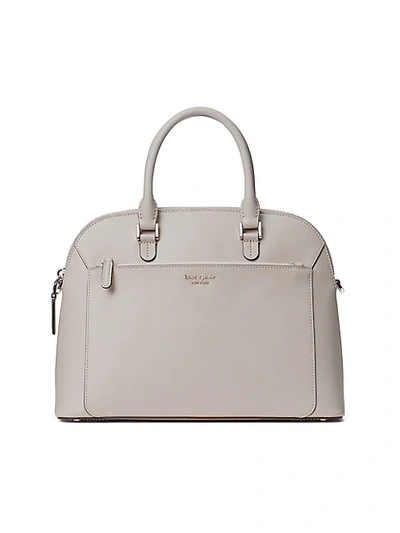 Kate Spade Medium Louise Dome Leather Satchel In True Taupe