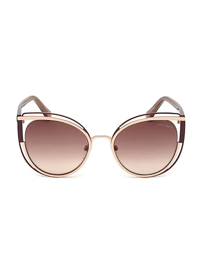 Roberto Cavalli 56mm Cat Eye Sunglasses In Brown