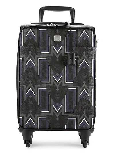 Mcm Gunta Trolley Suitcase In Black