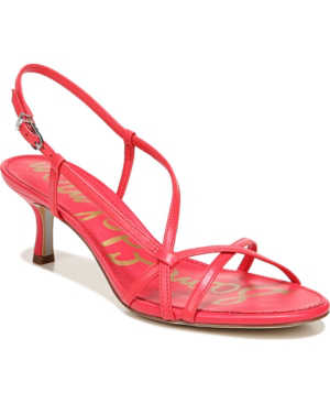 coral barely there sandals