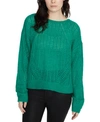Sanctuary Hole In One Pointelle Sweater In Emerald