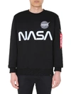 Alpha Industries Graphic-print Cotton-knit Sweatshirt In Nero