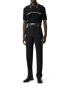 BURBERRY WOOL KNITTED PIQUE POLO WITH STRIPE DETAIL AND EMBROIDERY,11393603