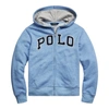 Polo Ralph Lauren Logo Embroidered Zipped Hoodie In Cobalt Heather