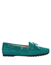 Tod's Loafers In Emerald Green