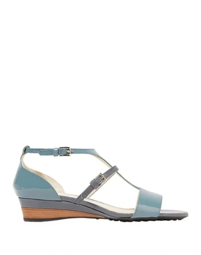 Tod's Sandals In Pastel Blue