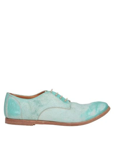 Savio Barbato Laced Shoes In Turquoise