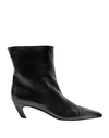 Khaite The Arizona 50mm Leather Ankle Boots In Black