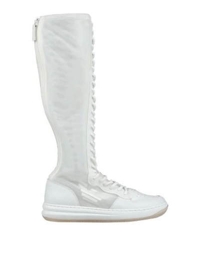 Emporio Armani Knee Boots In White