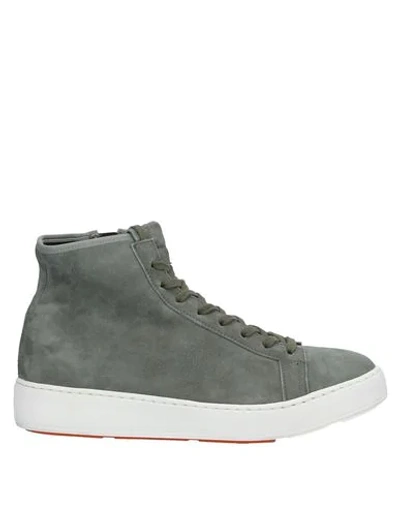 Santoni Sneakers In Military Green