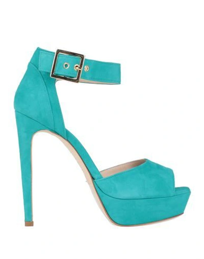 Wo Milano Sandals In Turquoise
