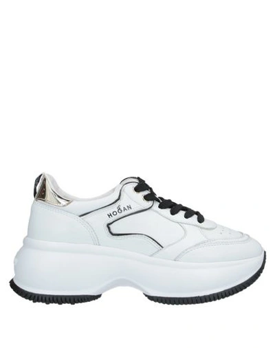 HOGAN HOGAN WOMAN SNEAKERS WHITE SIZE 4.5 LEATHER