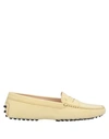 Tod's Loafers In Yellow