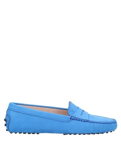 Tod's Loafers In Azure