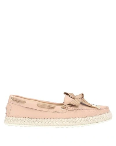 Tod's Loafers In Pastel Pink