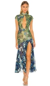 Kim Shui Lace Butterfly Dress In Green