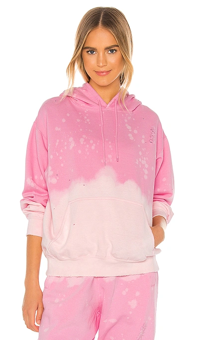La Detresse The Bhh Acid Wash Hooded Sweatshirt In Pink