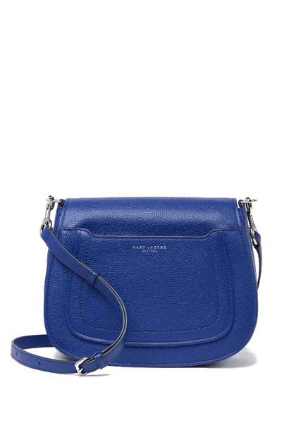 Marc Jacobs Empire City Messenger Leather Crossbody Bag In Academy Blue