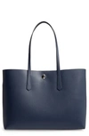 Kate Spade Large Molly Leather Tote In Blazer Blue